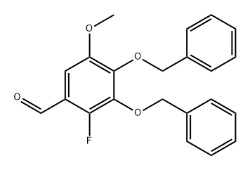 Benzaldehyde, 2-fluoro-5-methoxy-3,4-bis(phenylmethoxy)- Structure