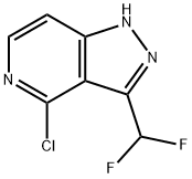 1H-Pyrazolo[4,3-c]pyridine, 4-chloro-3-(difluoromethyl)- 化学構造式