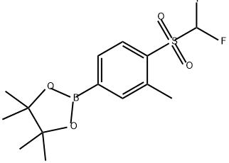 1,3,2-二噁硼烷,2-[4-[(二氟甲基)磺酰基]-3-甲基苯基]-4,4,5,5-四甲基-, 2756657-44-8, 结构式