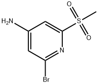 2-溴-6-(甲磺酰基)4-吡啶胺,2757008-05-0,结构式