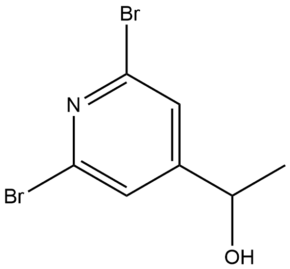 2,6-Dibromo-α-methyl-4-pyridinemethanol 化学構造式