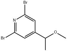 Pyridine, 2,6-dibromo-4-(1-methoxyethyl)- Structure