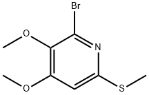 Pyridine, 2-bromo-3,4-dimethoxy-6-(methylthio)- Structure