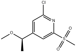 2-氯-4-[(1R)-1-甲氧基乙基]-6-(甲磺酰基)吡啶 结构式