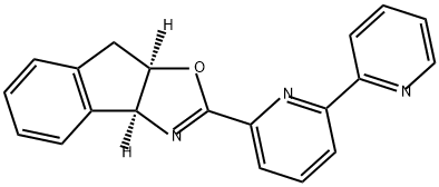 8H-Indeno[1,2-d]oxazole, 2-[2,2'-bipyridin]-6-yl-3a,8a-dihydro-, (3aS,8aR)- Struktur