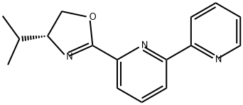 2,2'-Bipyridine, 6-[(4R)-4,5-dihydro-4-(1-methylethyl)-2-oxazolyl]- Struktur