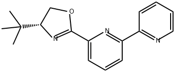 (R)-2-([2,2'-联吡啶]-6-基)-4-(叔丁基)-4,5-二氢恶唑 结构式