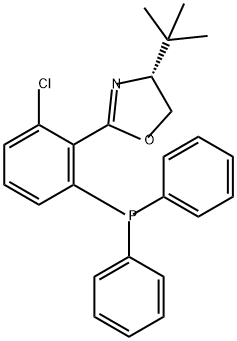 (R)-4-(叔丁基)-2-(2-氯-6-(二苯基膦基)苯基)-4,5-二氢恶唑, 2757082-51-0, 结构式