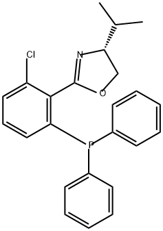 Oxazole, 2-[2-chloro-6-(diphenylphosphino)phenyl]-4,5-dihydro-4-(1-methylethyl)-, (4R)- Structure