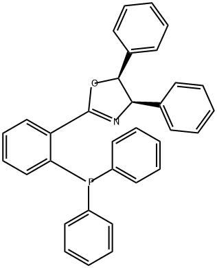(4R,5S)-2-(2-(二苯基膦基)苯基)-4,5-二苯基-4,5-二氢恶唑 结构式