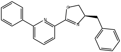 Pyridine, 2-[(4R)-4,5-dihydro-4-(phenylmethyl)-2-oxazolyl]-6-phenyl- Structure