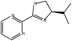 Pyrimidine, 2-[(4R)-4,5-dihydro-4-(1-methylethyl)-2-oxazolyl]- Struktur