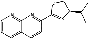 1,8-Naphthyridine, 2-[(4R)-4,5-dihydro-4-(1-methylethyl)-2-oxazolyl]- Struktur
