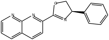 1,8-Naphthyridine, 2-[(4R)-4,5-dihydro-4-phenyl-2-oxazolyl]- Structure
