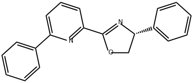 Pyridine, 2-[(4R)-4,5-dihydro-4-phenyl-2-oxazolyl]-6-phenyl- Structure