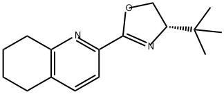 Quinoline, 2-[(4S)-4-(1,1-dimethylethyl)-4,5-dihydro-2-oxazolyl]-5,6,7,8-tetrahydro- Struktur