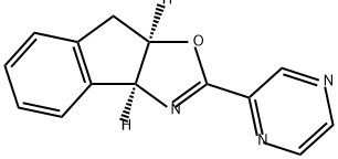 8H-Indeno[1,2-d]oxazole, 3a,8a-dihydro-2-(2-pyrazinyl)-, (3aS,8aR)- Struktur