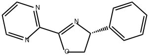 Pyrimidine, 2-[(4R)-4,5-dihydro-4-phenyl-2-oxazolyl]- Structure