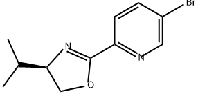 Pyridine, 5-bromo-2-[(4R)-4,5-dihydro-4-(1-methylethyl)-2-oxazolyl]- Structure