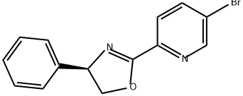 Pyridine, 5-bromo-2-[(4R)-4,5-dihydro-4-phenyl-2-oxazolyl]- Structure