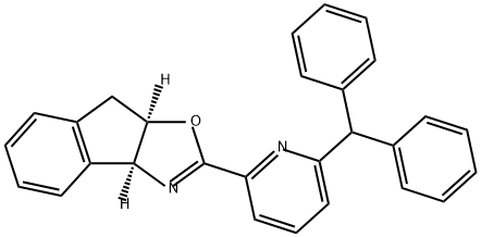 8H-Indeno[1,2-d]oxazole, 2-[6-(diphenylmethyl)-2-pyridinyl]-3a,8a-dihydro-, (3aS,8aR)- Struktur