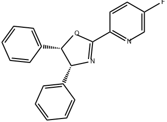 Pyridine, 2-[(4R,5S)-4,5-dihydro-4,5-diphenyl-2-oxazolyl]-5-fluoro- Structure