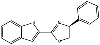 Oxazole, 2-benzo[b]thien-2-yl-4,5-dihydro-4-phenyl-, (4S)- Structure
