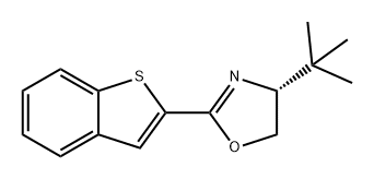 (R)-2-(Benzo[b]thiophen-2-yl)-4-(tert-butyl)-4,5-dihydrooxazole Struktur