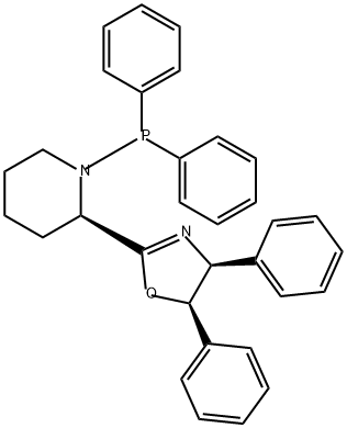 (4S,5R)-2-((R)-1-(二苯基膦基)哌啶-2-基)-4,5-二苯基-4,5-二氢恶唑, 2757084-61-8, 结构式
