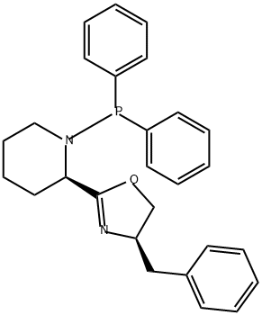 Piperidine, 2-[(4R)-4,5-dihydro-4-(phenylmethyl)-2-oxazolyl]-1-(diphenylphosphino)-, (2R)-|(R)-4-苄基-2-((R)-1-(二苯基膦基)哌啶-2-基)-4,5-二氢恶唑