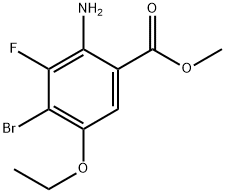 Benzoic acid, 2-amino-4-bromo-5-ethoxy-3-fluoro-, methyl ester Structure