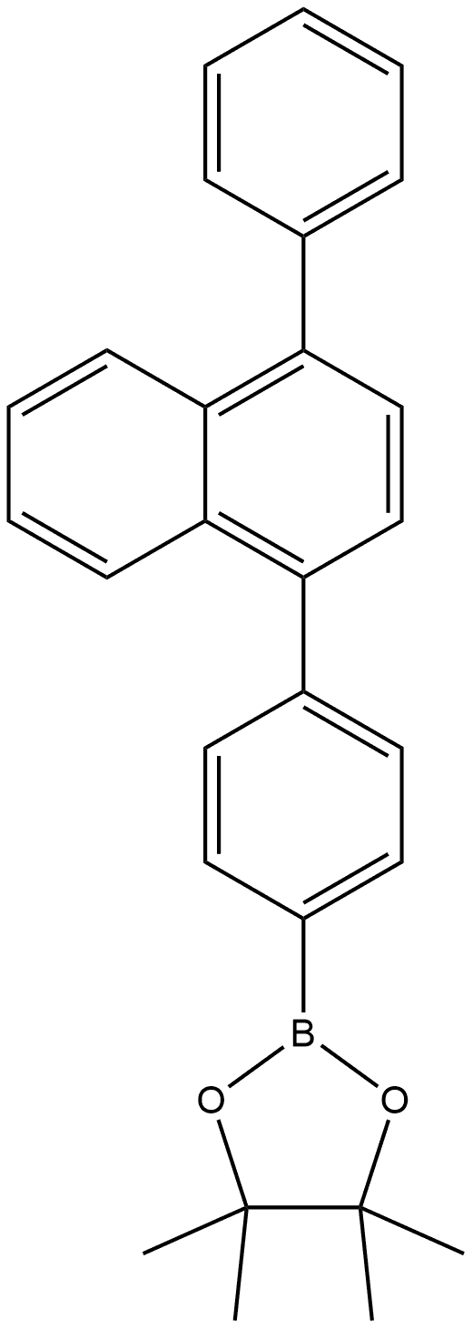 4-(4-苯基-1-萘)-苯硼酸频哪醇酯 结构式