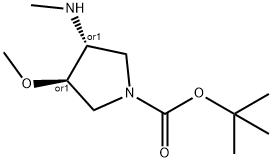 反-3-甲基氨基-1-BOC-4-甲氧基吡咯烷, 2757275-76-4, 结构式