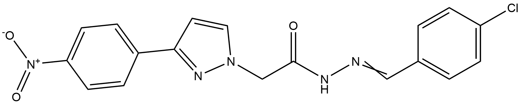 3-(4-Nitrophenyl)-1H-pyrazole-1-acetic acid 2-[(4-chlorophenyl)methylene]hydrazide,2757285-09-7,结构式