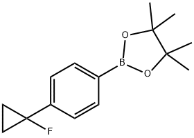 2-(4-(1-氟环丙基)苯基)-4,4,5,5-四甲基-1,3,2-二氧硼杂环戊烷,2757328-19-9,结构式
