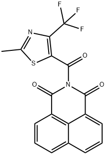 1H-Benz[de]isoquinoline-1,3(2H)-dione, 2-[[2-methyl-4-(trifluoromethyl)-5-thiazolyl]carbonyl]- Struktur