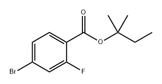 Benzoic acid, 4-bromo-2-fluoro-, 1,1-dimethylpropyl ester Structure