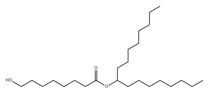 Octanoic acid, 8-hydroxy-, 1-octylnonyl ester Struktur