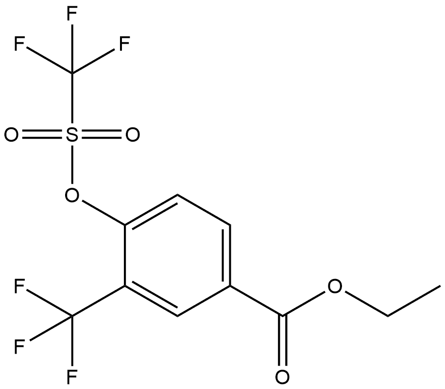 Benzoic acid, 3-(trifluoromethyl)-4-[[(trifluoromethyl)sulfonyl]oxy]-, ethyl ester|3-(三氟甲基)-4-(((三氟甲基)磺酰基)氧基)苯甲酸乙酯