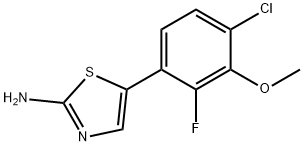 2-Thiazolamine, 5-(4-chloro-2-fluoro-3-methoxyphenyl)- Struktur