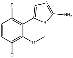 2-Thiazolamine, 5-(3-chloro-6-fluoro-2-methoxyphenyl)- 结构式