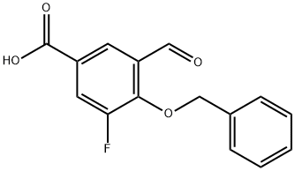 Benzoic acid, 3-fluoro-5-formyl-4-(phenylmethoxy)-|