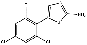 2-Thiazolamine, 5-(2,4-dichloro-6-fluorophenyl)-,2757730-57-5,结构式