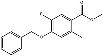 Benzoic acid, 5-fluoro-2-methyl-4-(phenylmethoxy)-, methyl ester Structure