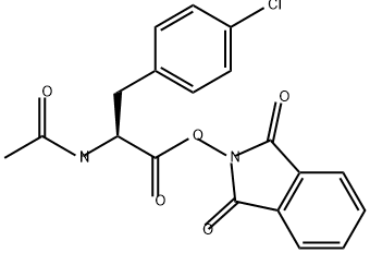 Phenylalanine, N-acetyl-4-chloro-, 1,3-dihydro-1,3-dioxo-2H-isoindol-2-yl ester 结构式