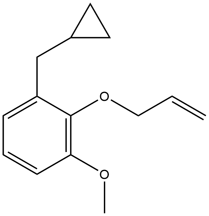 1-(Cyclopropylmethyl)-3-methoxy-2-(2-propen-1-yloxy)benzene Structure