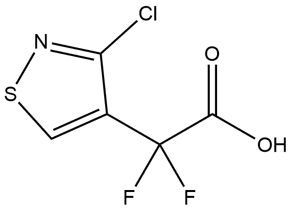 3-Chloro-α,α-difluoro-4-isothiazoleacetic acid 化学構造式