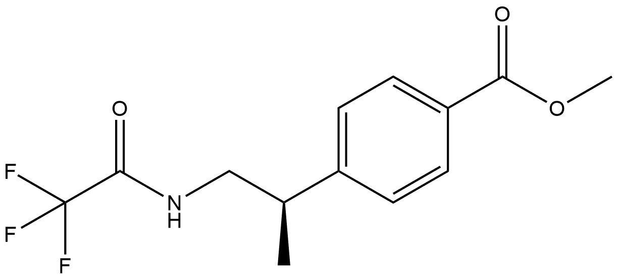 (R)-4-[1-(2,2,2-三氟乙酰氨基)-2-丙基]苯甲酸甲酯, 2758015-35-7, 结构式