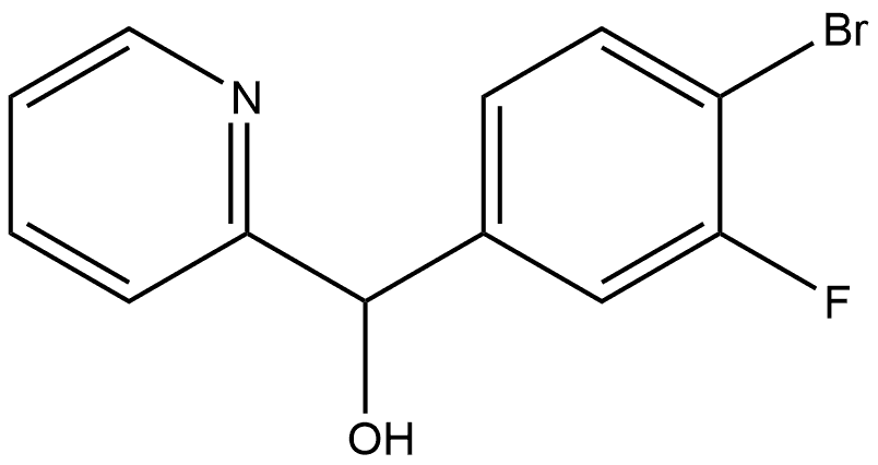 α-(4-Bromo-3-fluorophenyl)-2-pyridinemethanol,275807-81-3,结构式