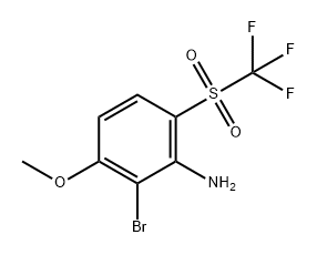 Benzenamine, 2-bromo-3-methoxy-6-[(trifluoromethyl)sulfonyl]- Structure
